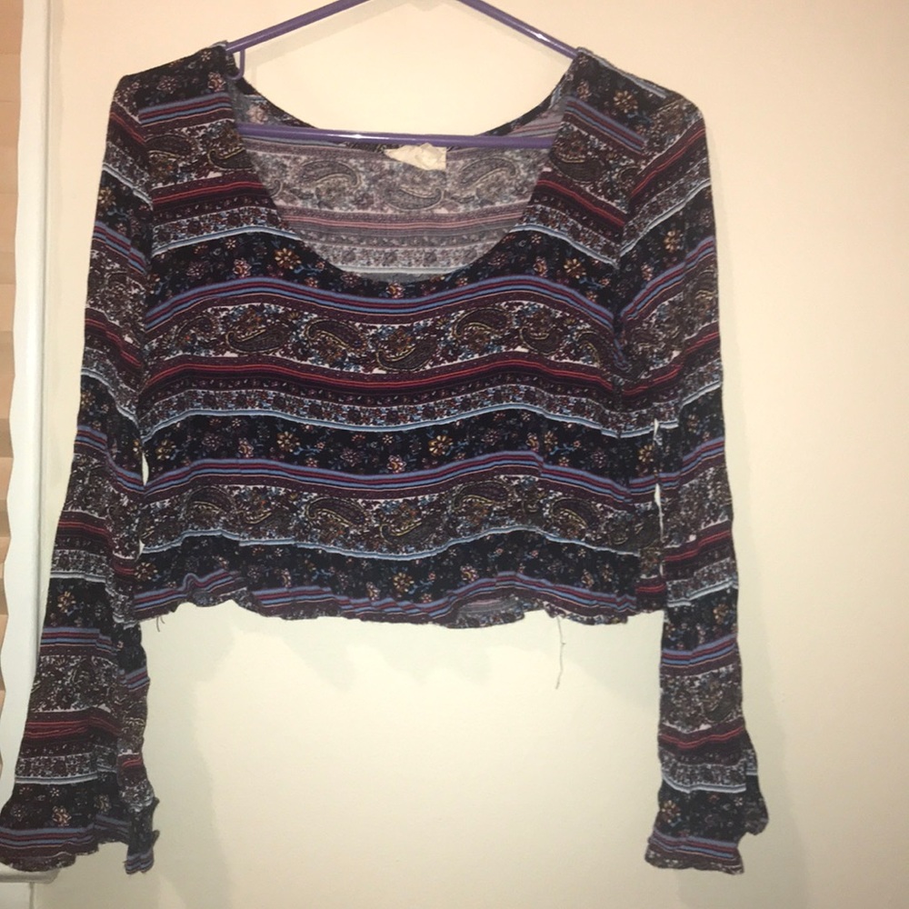 Bell sleeve crop top